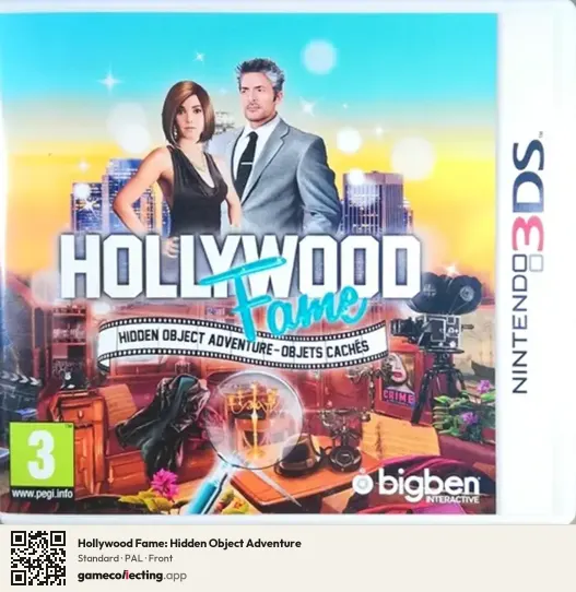Hollywood Fame: Hidden Object Adventure Nintendo 3DS, PAL box front