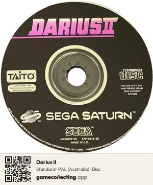 Darius II Sega Saturn, PAL disc