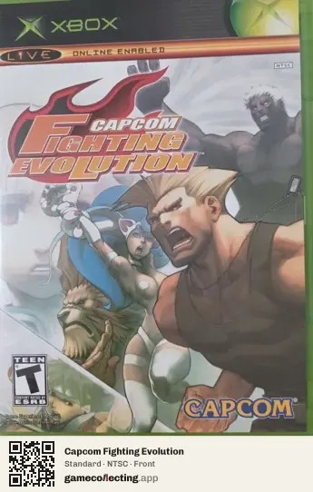 Capcom Fighting Evolution Xbox, NTSC box front