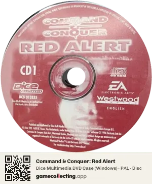 Command & Conquer: Red Alert Computer, PAL disc