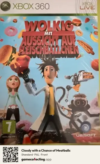 Cloudy with a Chance of Meatballs Xbox 360, PAL box front