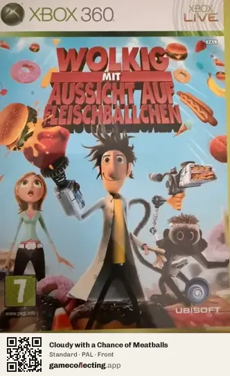 Cloudy with a Chance of Meatballs Xbox 360, PAL box front