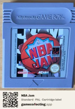 NBA Jam Game Boy, PAL cartridge label