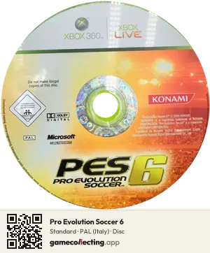 Pro Evolution Soccer 6 Xbox 360, PAL disc