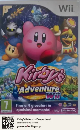 Kirby's Return to Dream Land Nintendo Wii, PAL box front