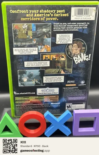 XIII Xbox, NTSC box back