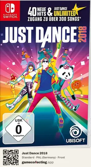 Just Dance 2018 Nintendo Switch, Germany box front