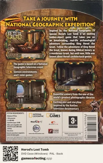 Herod's Lost Tomb Computer, PAL box back