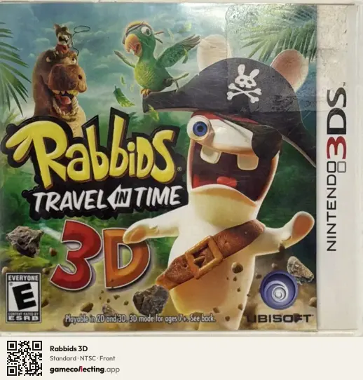 Rabbids 3D Nintendo 3DS, NTSC box front