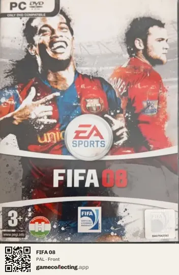 FIFA 08 Computer, PAL box front