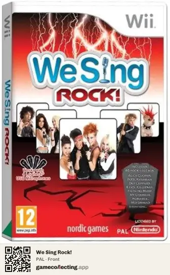 We Sing Rock! Nintendo Wii, PAL box front
