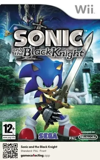Sonic and the Black Knight Nintendo Wii, PAL box front