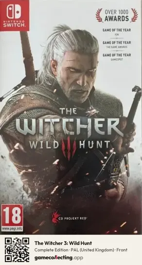 The Witcher 3: Wild Hunt Nintendo Switch, United Kingdom box front