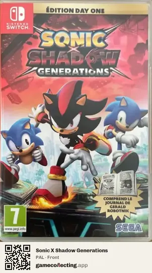 Sonic X Shadow Generations Nintendo Switch, PAL box front