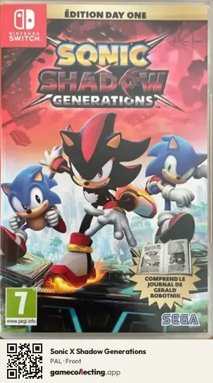 Sonic X Shadow Generations Nintendo Switch, PAL box front