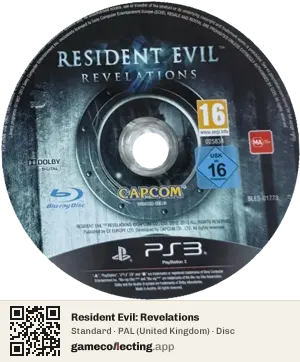 Resident Evil: Revelations PlayStation 3, PAL disc