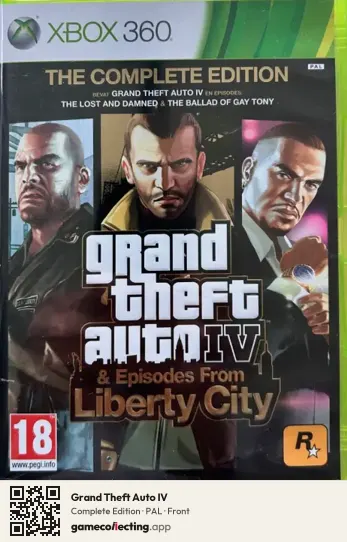 Grand Theft Auto IV Xbox 360, PAL box front