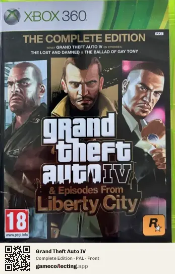 Grand Theft Auto IV Xbox 360, PAL box front