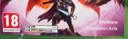 Dragon Age: The Veilguard, the PEGI square on its front