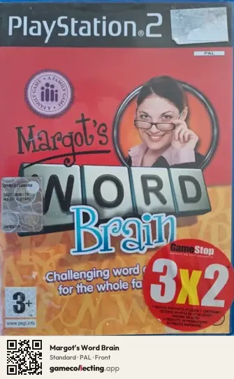 Margot's Word Brain PlayStation 2, PAL box front