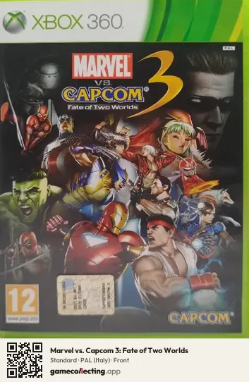 Marvel vs. Capcom 3: Fate of Two Worlds Xbox 360, Italy box front