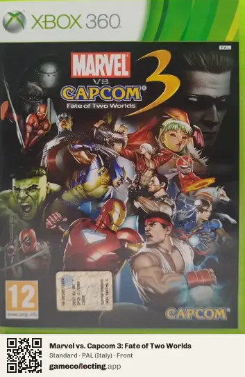 Marvel vs. Capcom 3: Fate of Two Worlds Xbox 360, Italy box front