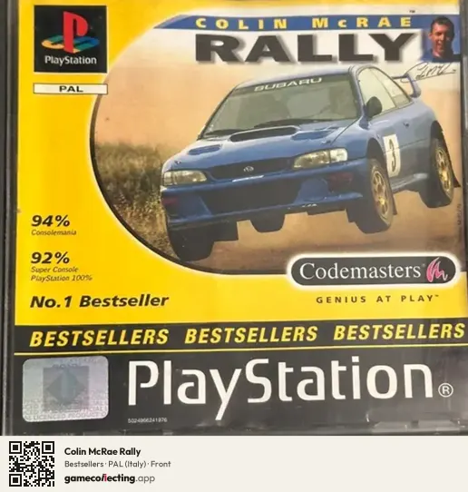 Colin McRae Rally PlayStation, Italy box front