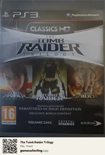 The Tomb Raider Trilogy PlayStation 3, PAL box front