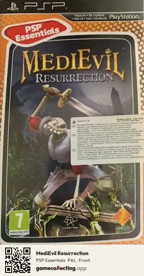 MediEvil Resurrection PlayStation Portable, PAL box front