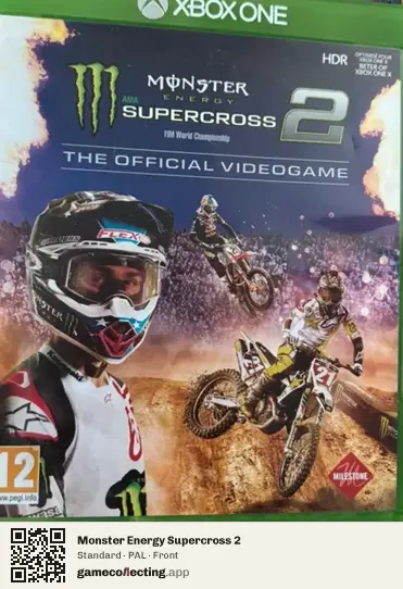 Monster Energy Supercross 2 Xbox One, PAL box front