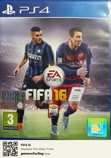FIFA 16 PlayStation 4, Italy box front