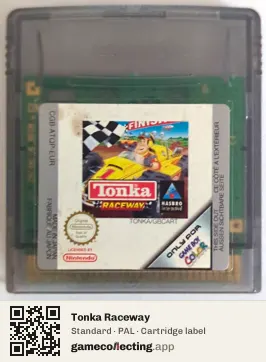 Tonka Raceway Game Boy Color, PAL cartridge label