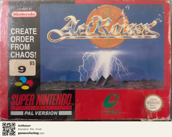 ActRaiser Super Nintendo Entertainment System, PAL box front