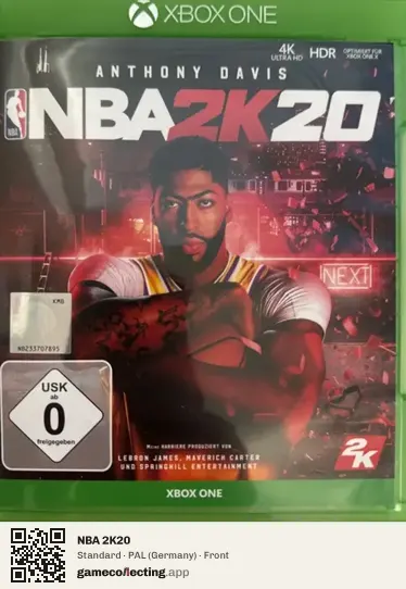 NBA 2K20 Xbox One, Germany box front