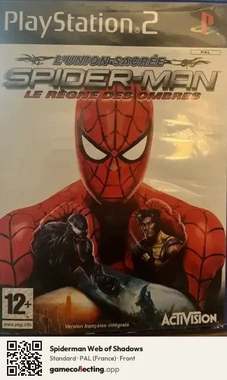 Spiderman Web of Shadows PlayStation 2, France box front