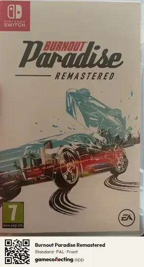 Burnout Paradise Remastered Nintendo Switch, PAL box front
