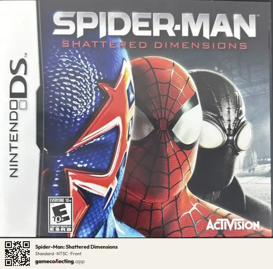 Spider-Man: Shattered Dimensions Nintendo DS, NTSC box front