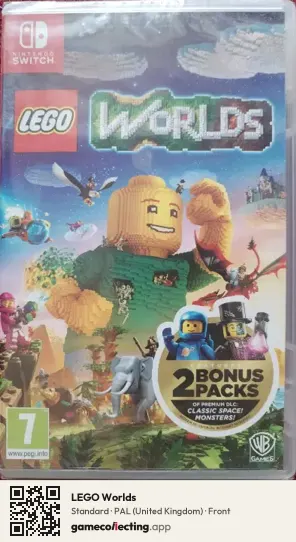 LEGO Worlds Nintendo Switch, United Kingdom box front