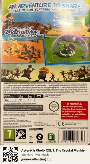 Asterix & Obelix XXL 3: The Crystal Menhir Nintendo Switch, PAL box back