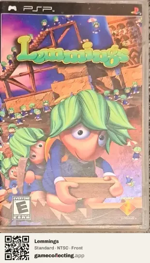 Lemmings PlayStation Portable, NTSC box front