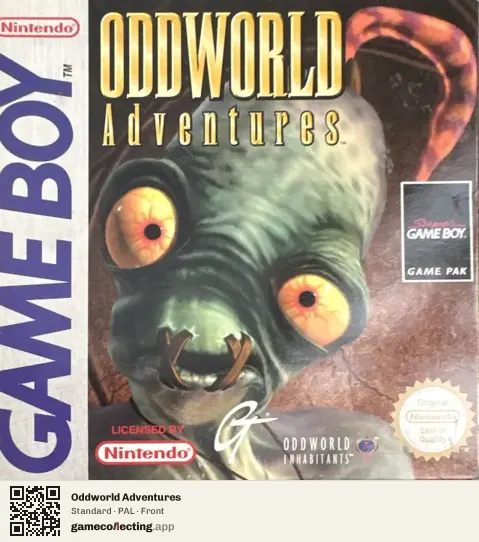 Oddworld Adventures Game Boy, PAL box front
