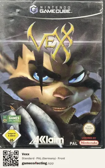 Vexx Nintendo GameCube, Germany box front