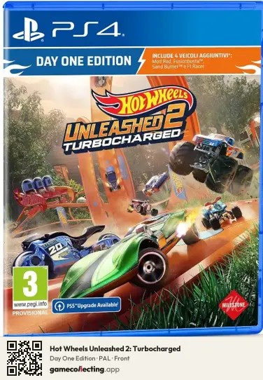 Hot Wheels Unleashed 2: Turbocharged PlayStation 4, PAL box front