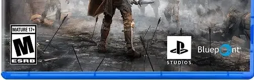Demon's Souls, the ESRB box on its front
