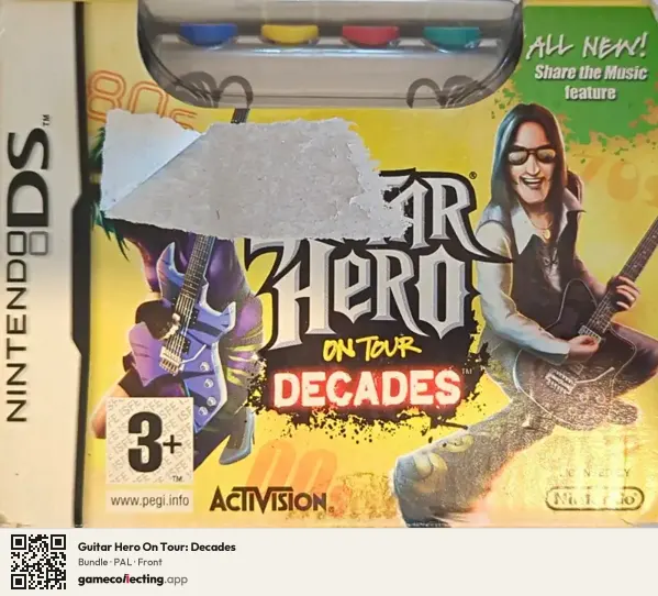 Guitar Hero On Tour: Decades Nintendo DS, PAL box front