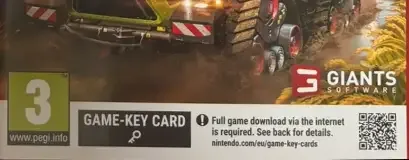 Farming Simulator: Signature Edition, the PEGI square on its front