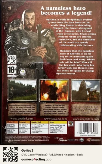 Gothic 3 Computer, United Kingdom box back