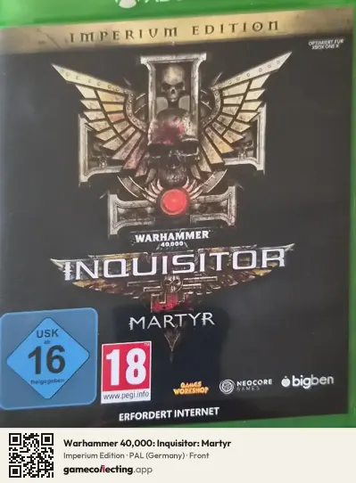 Warhammer 40,000: Inquisitor: Martyr Xbox One, Germany box front
