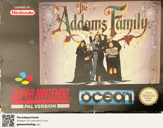 The Addams Family Super Nintendo Entertainment System, Germany box front