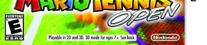 Mario Tennis Open, the ESRB box on its front